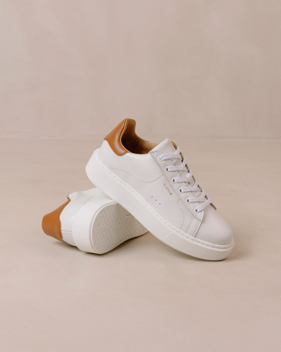 tb.65 Bright White Tan Sneakers ALOHAS