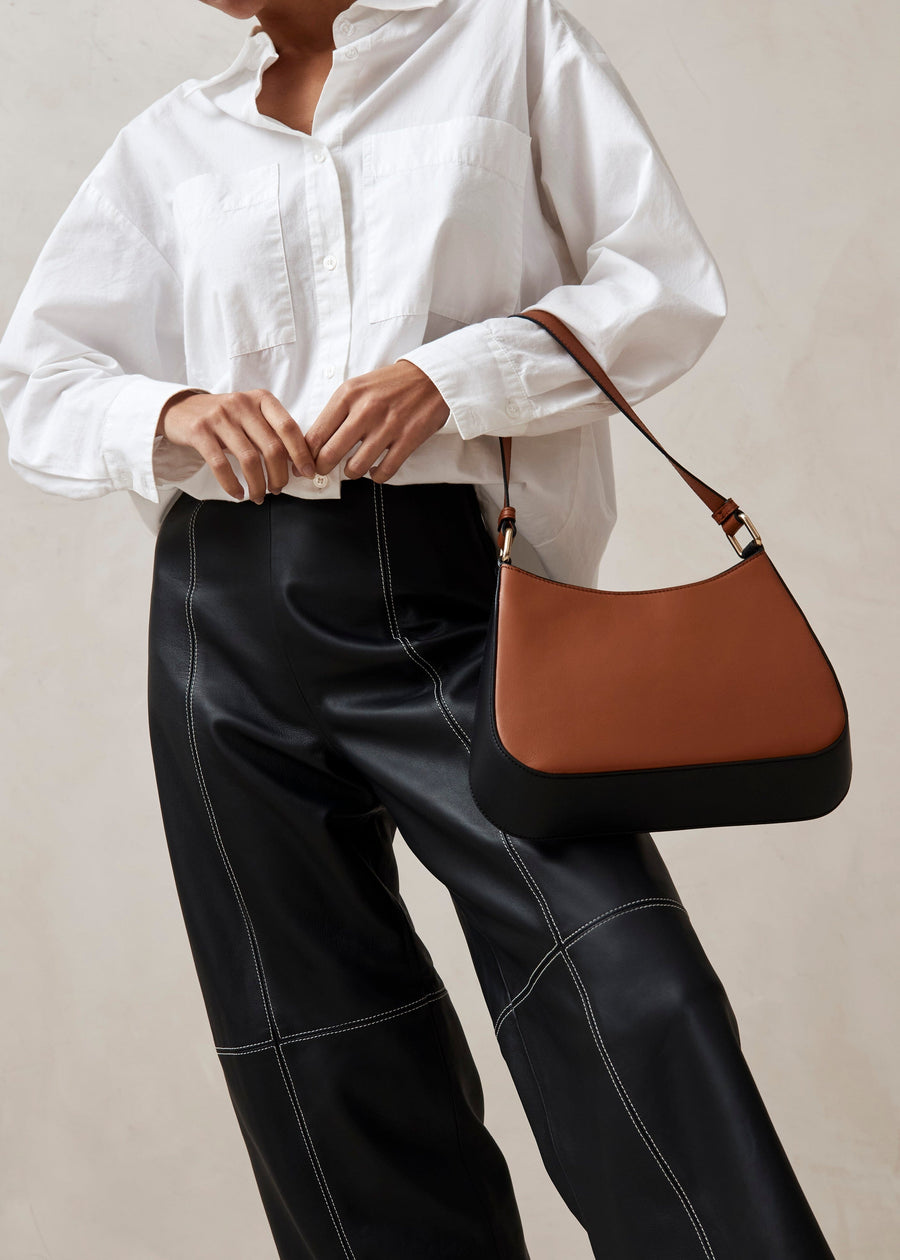 The C Bicolor Tan Black Handbags ALOHAS