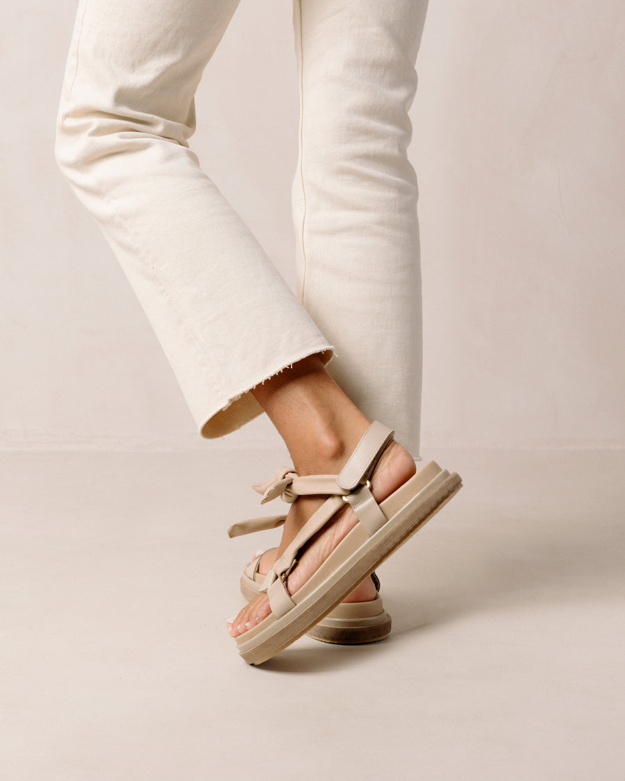 Tied Together Stone & Beige Sandals ALOHAS