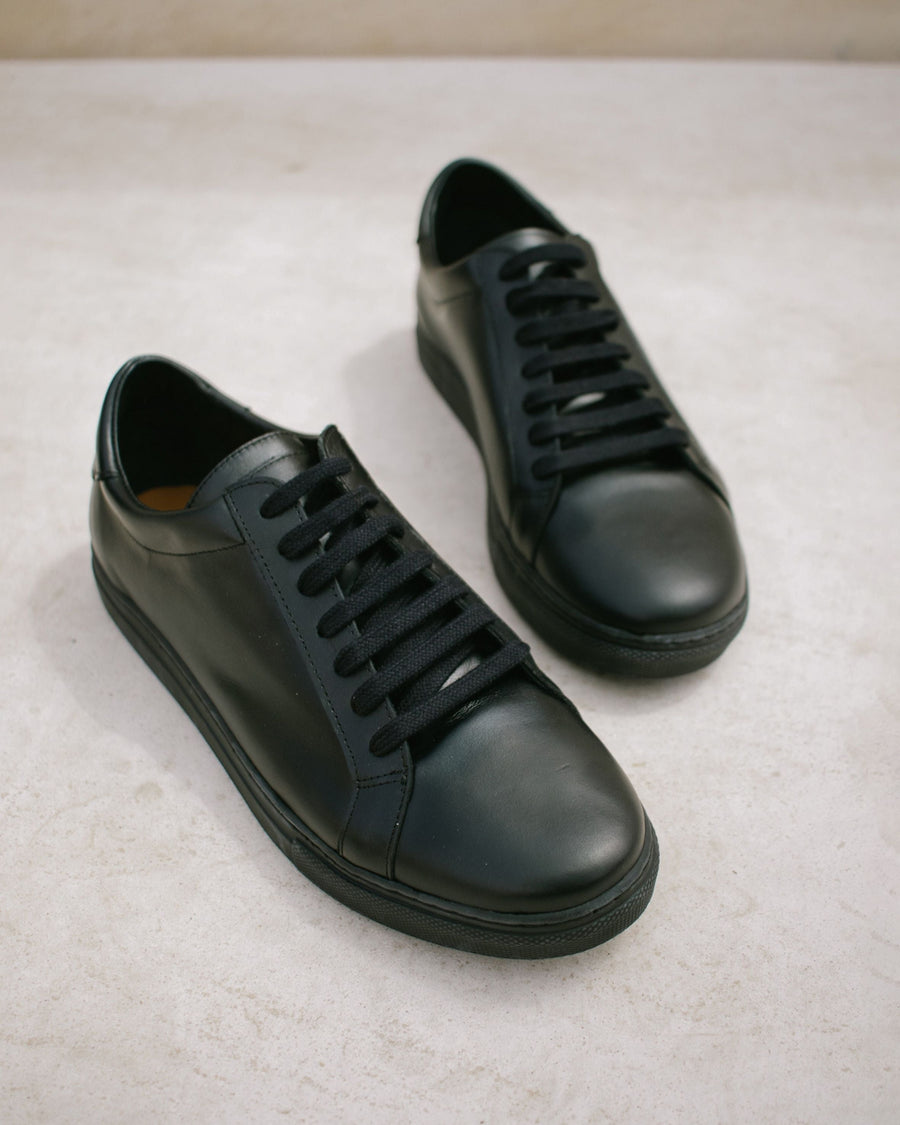 Tokyo - Men Leather Sneakers - Black Sneakers Åpoint