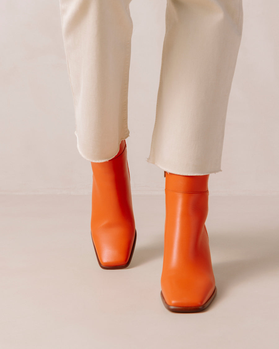 West Vintage Pomelo Orange Ankle Boots ALOHAS