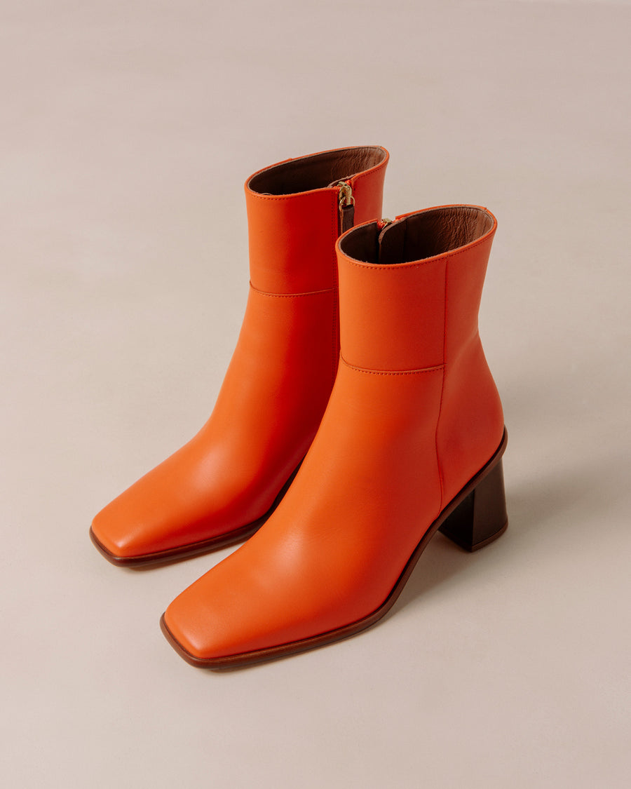West Vintage Pomelo Orange Ankle Boots ALOHAS