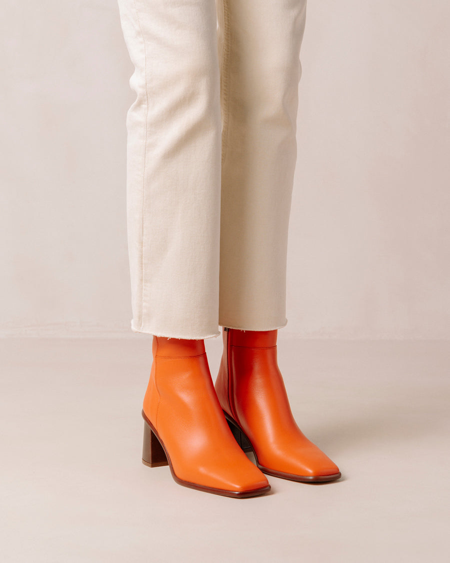 West Vintage Pomelo Orange Ankle Boots ALOHAS