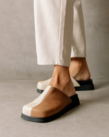 Cream mules sales